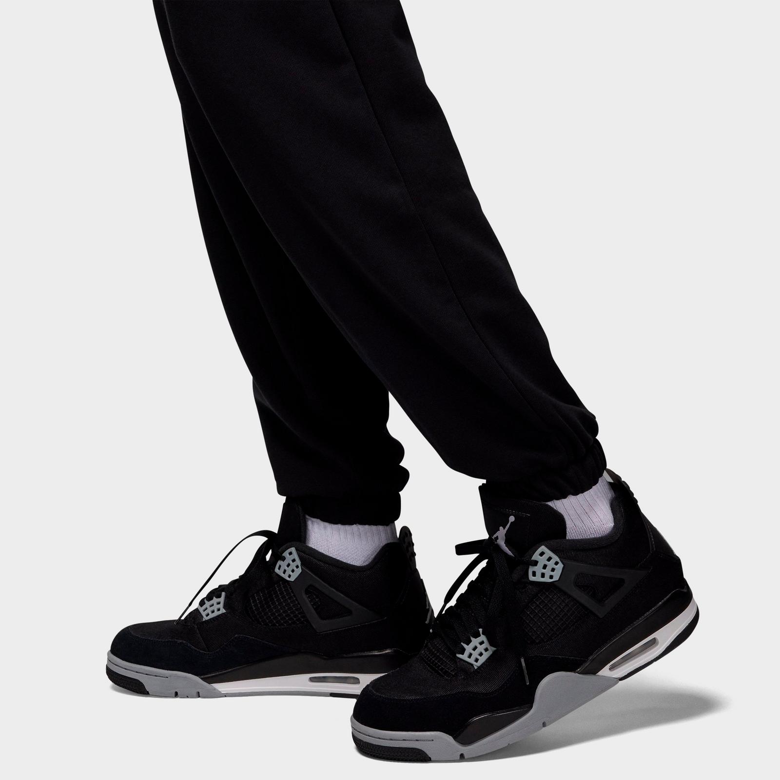 Men's Jordan Dri-FIT Sport Crossover Fleece Jogger Pants - Black/White - view 5