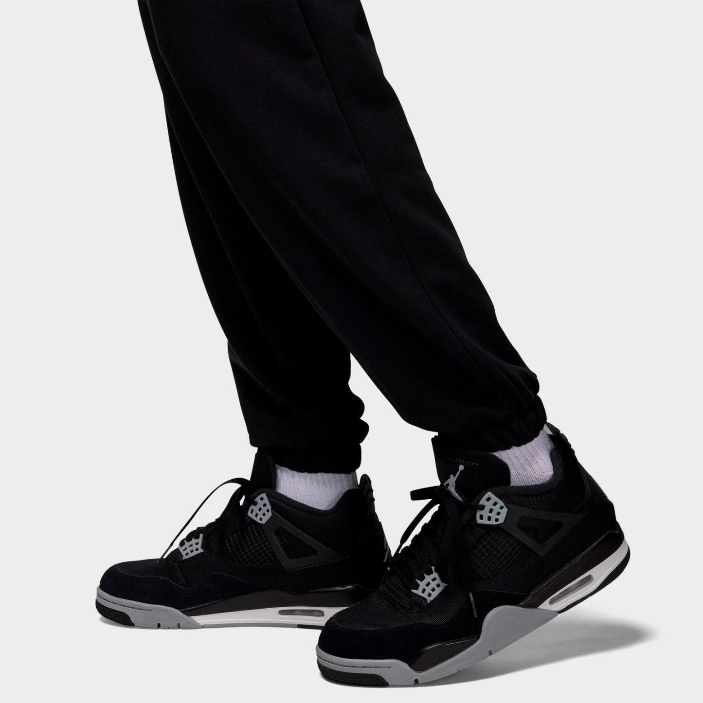 Men's Jordan Dri-FIT Sport Crossover Fleece Jogger Pants - Black/White - view 5
