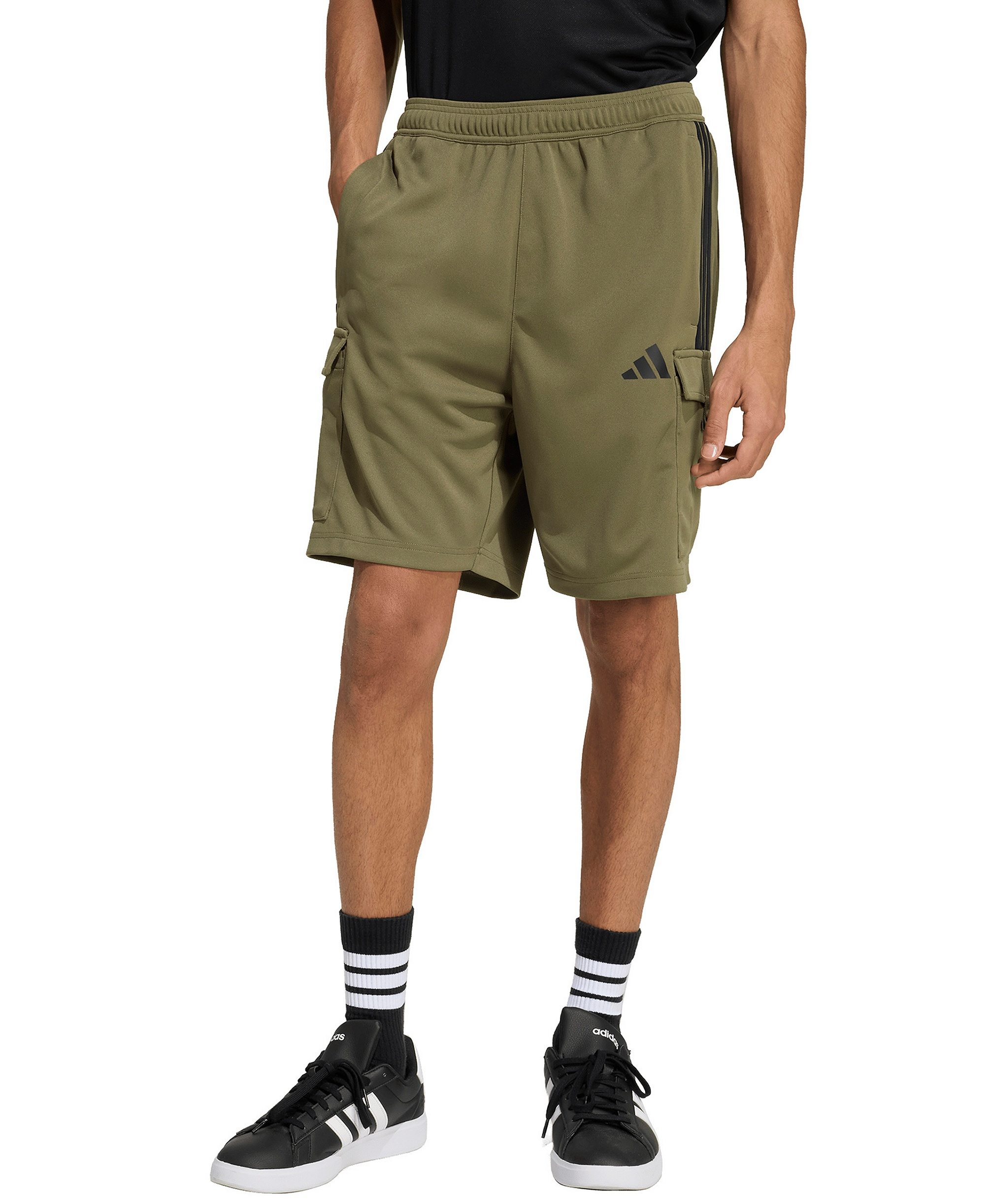 adidas Men's House Tiro Cargo Shorts - Olive Strata / Black