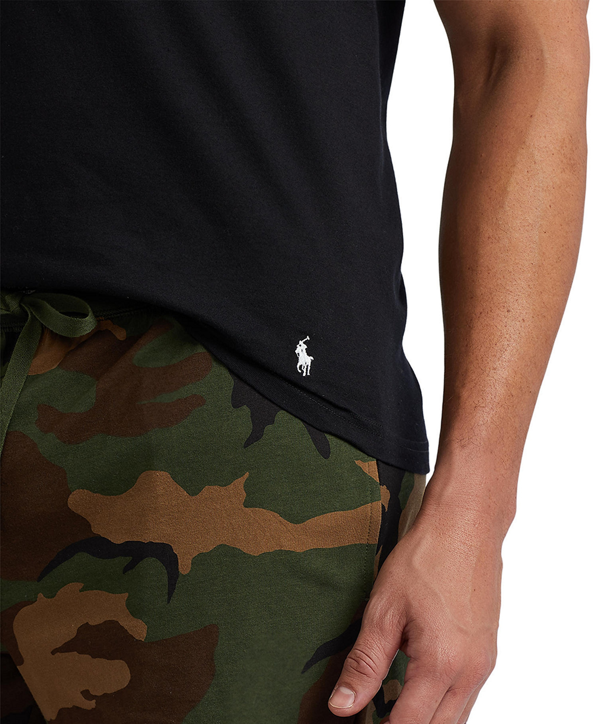 Polo Ralph Lauren Men's Classic-Fit V-Neck Undershirts, 5+ 1 Free Bonus Pack - Polo Black
