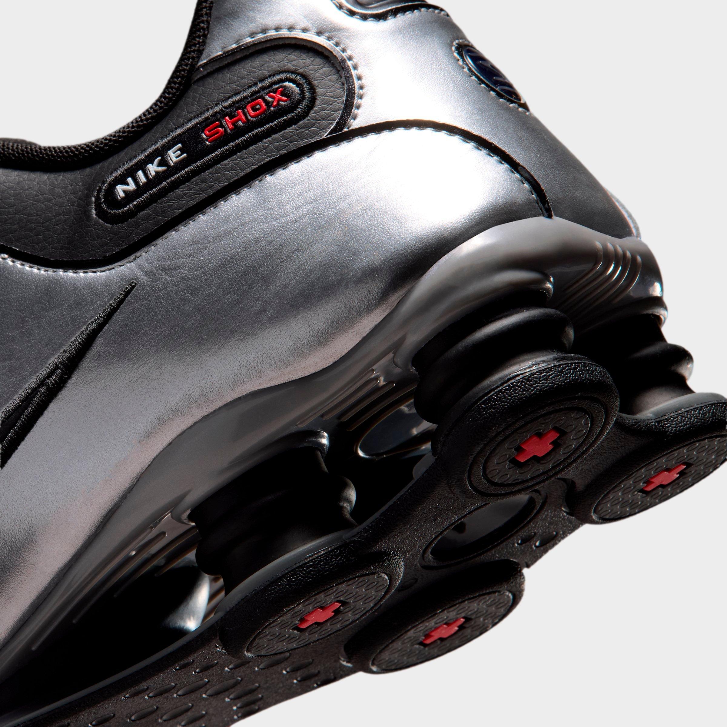 Men's Nithtke Shox NZ Casual Shoes - Black/Metallic Silver/University Red/Black - Detail shot