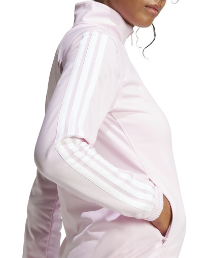 adidas Women's Tricot 3-Stripes Track Jacket - Clear Pink