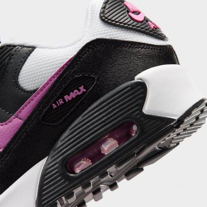 Big Kids' Nithtke Air Max 90 Casual Shoes - White/Black/Anthracite/Playful Pink - Detail shot
