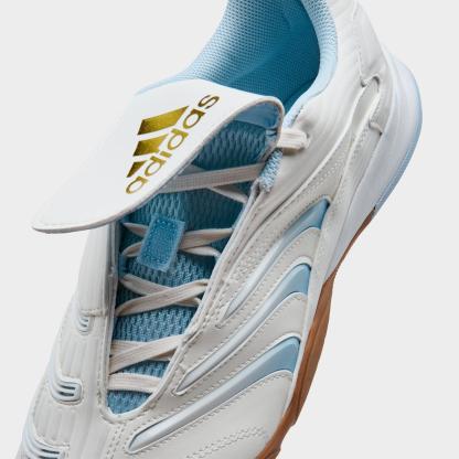 Men's adidas Predator Sala Casual Shoes - Off White/Crystal Sky/Gum - view 3