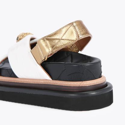 Kurt Geiger London Orson Cross Strap Sandal - White - view 4