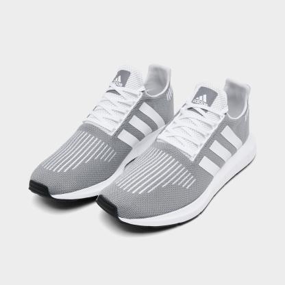 Men's adidas Originals Swift Run 1.0 Casual Shoes - Grey/Footwear White/Core Black - Both shoes facing left