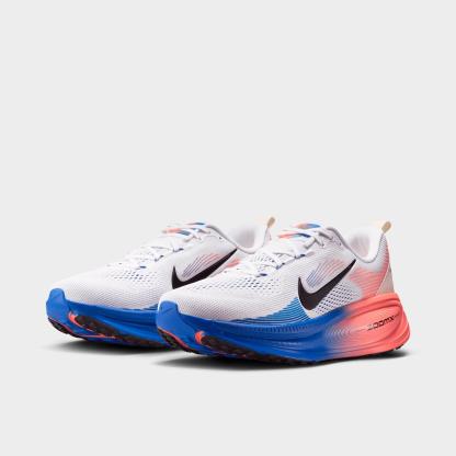 Men's Nithtke Vomero 18 Running Shoes - Part 1 - White/Racer Blue/Atomic Pink/Black - Both shoes facing left