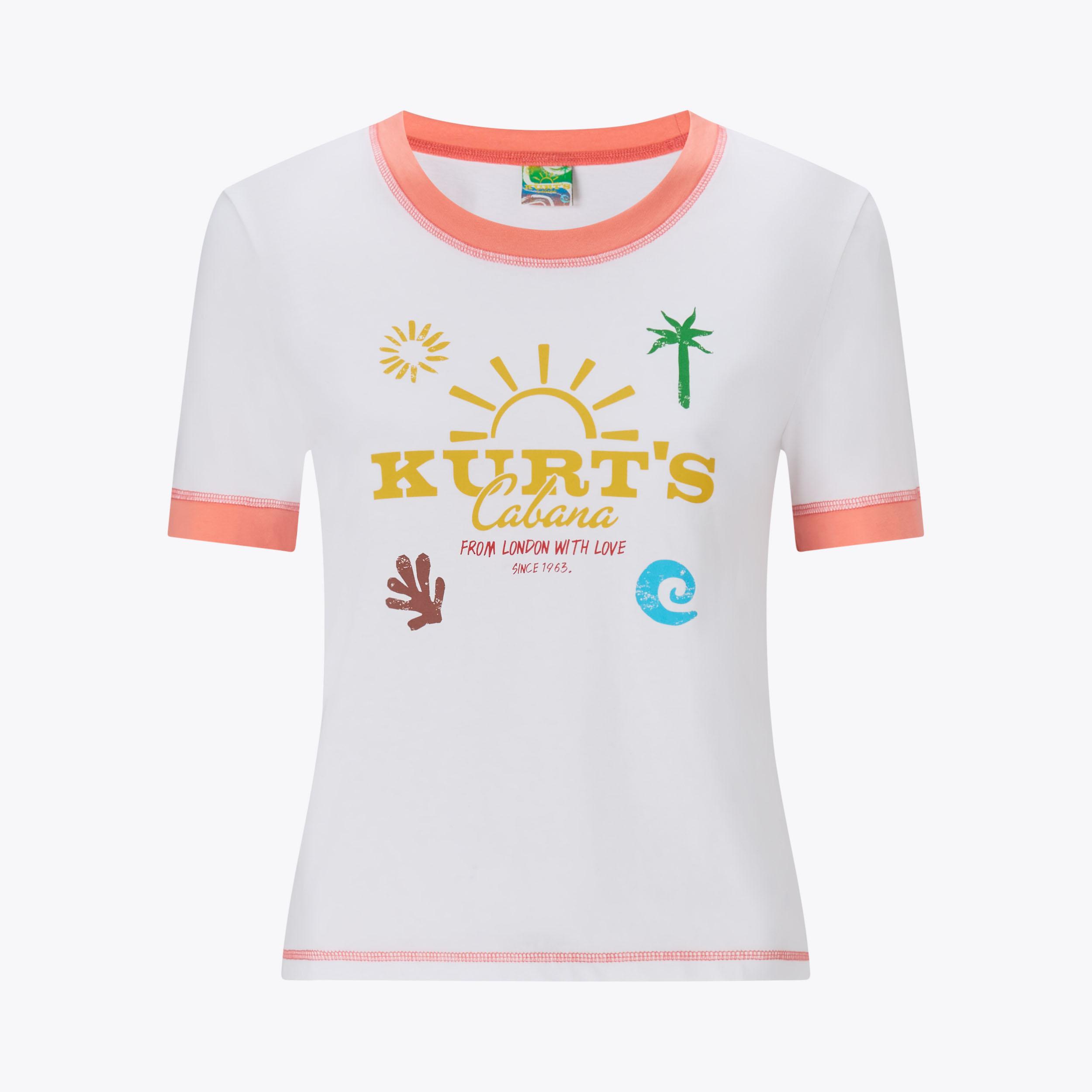 Kurt Geiger London Kurt Cabana Cropped T-shirt - White