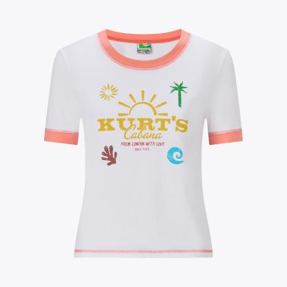 Kurt Geiger London Kurt Cabana Cropped T-shirt - White