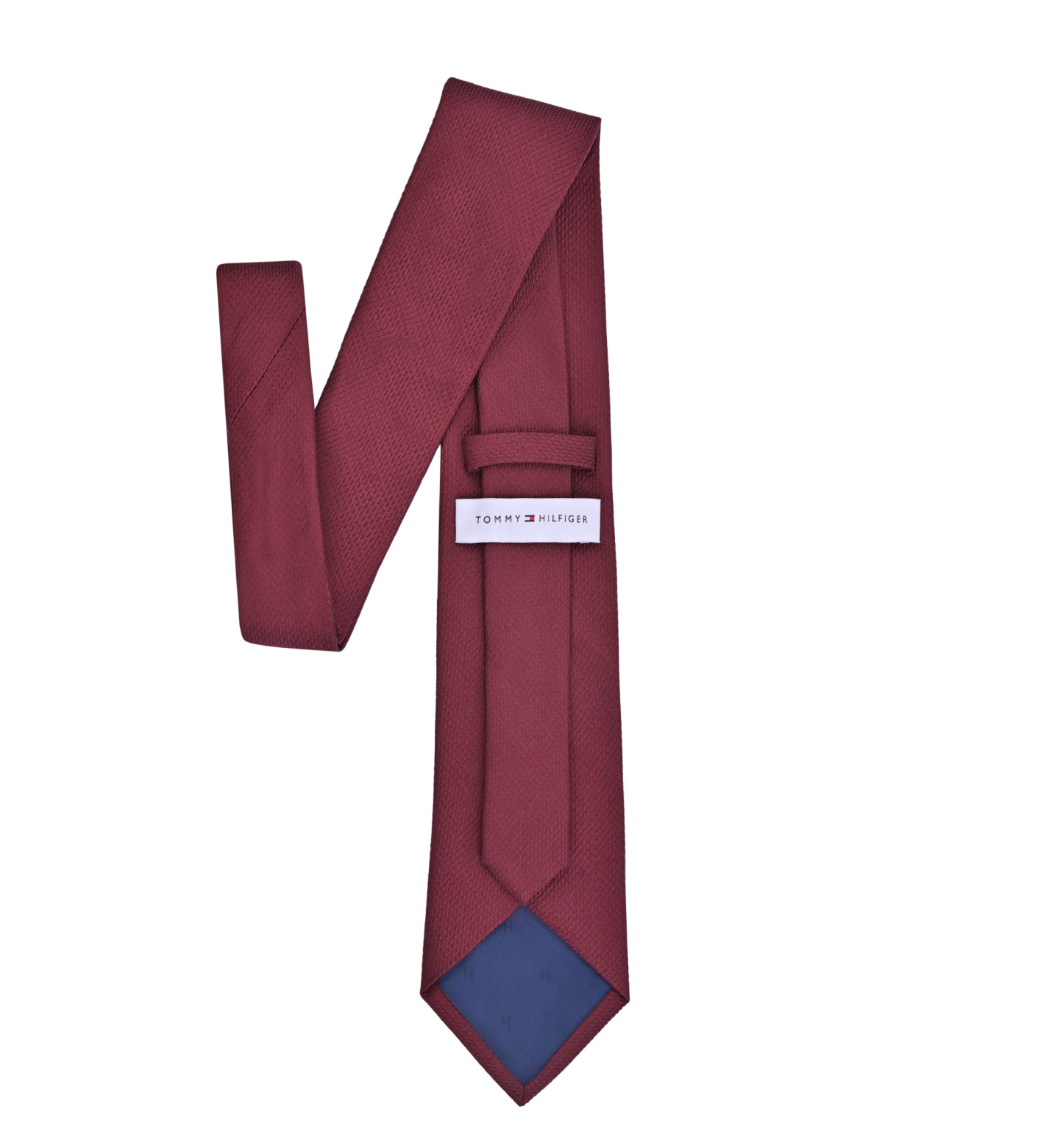 Tommy Hilfiger Men's Rope Solid Classic Tie - Burgundy