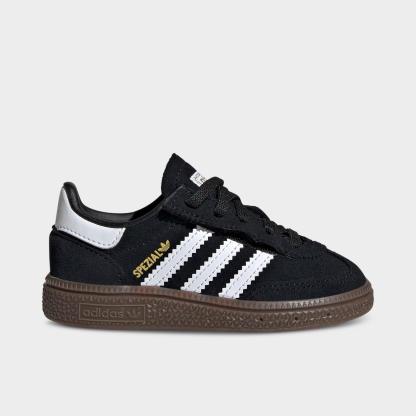 Kids' Toddler adidas Originals Handball Spezial Comfort Closure Stretch Lace Casual Shoes - Black/White/Gum - view 1