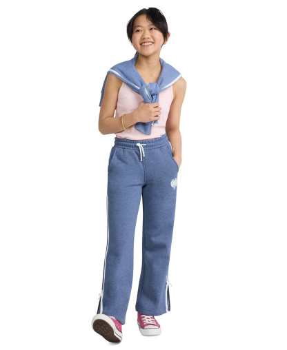 Levi's Girls' 7-16 Wide Leg Knit Pants - Bijou Blue Heather