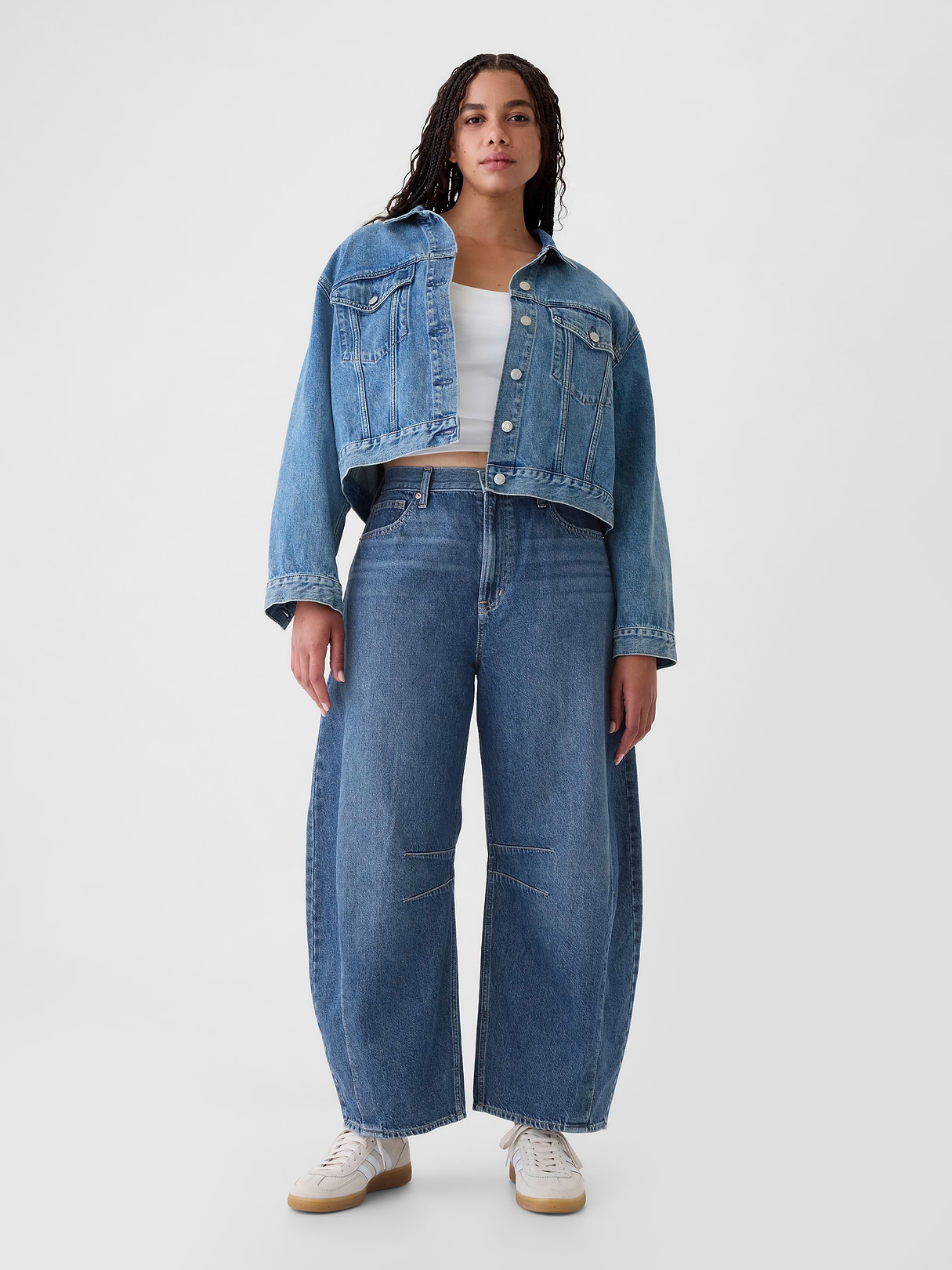High Rise Horseshoe Jeans - Dark blue indigo