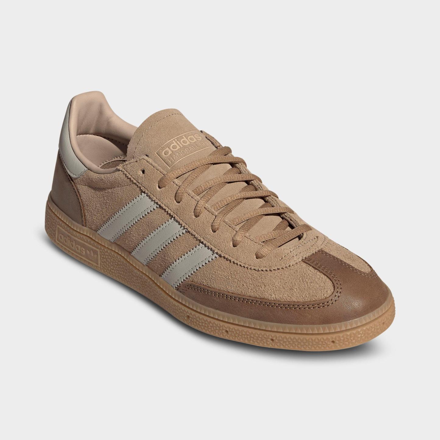 Men's adidas Originals Handball Spezial Casual Shoes - Part 2 - Cardboard/Beige/Gum - Both shoes facing left