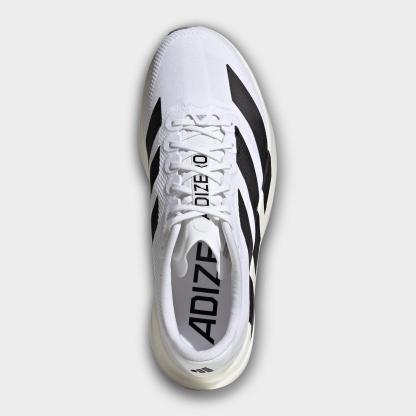 Men's adidas Adizero EVO SL Woven Running Shoes - Part 1 - Cloud White/Core Black/Dash Grey - Top view