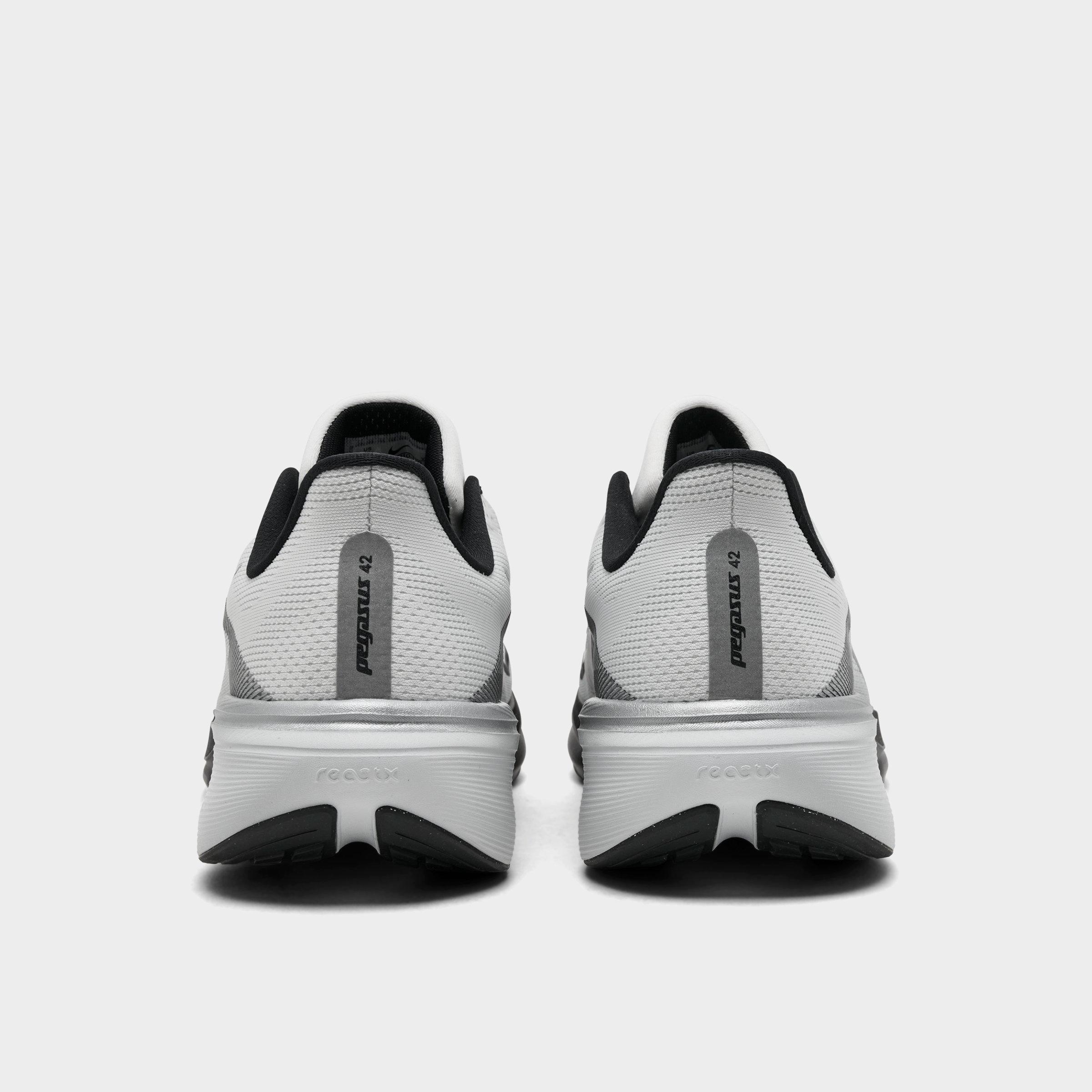Men's Nithtke Pegasus 42 Running Shoes - Part 1 - Summit White/Photon Dust/Black/Metallic Silver - Back view