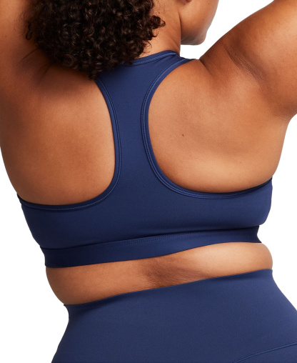 Nike Women's Swoosh Padded Sports Bra - Midnight Navy/white