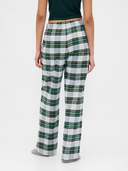 Adult Softest Flannel PJ Pants - Green plaid