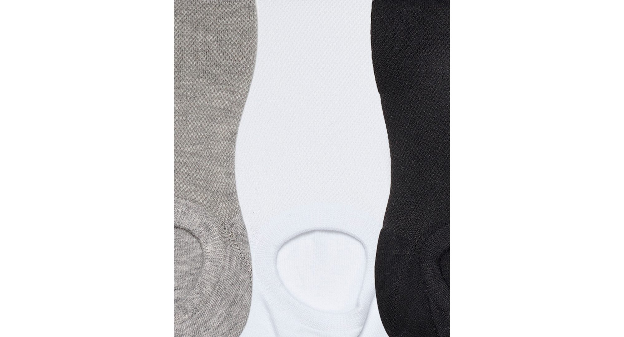 UGG Women's 3-Pack Stela No Show Socks - White/Grey/Black