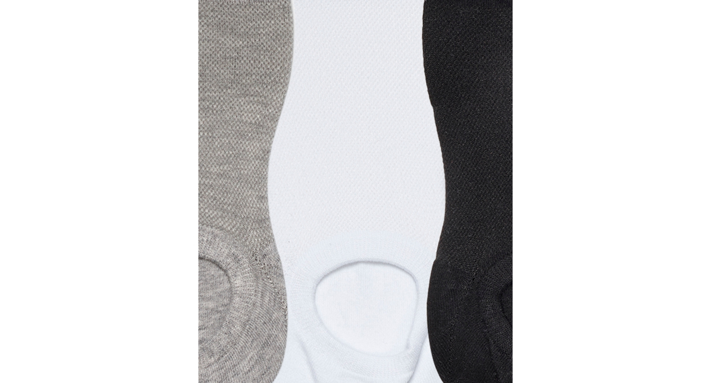 UGG Women's 3-Pack Stela No Show Socks - White/Grey/Black