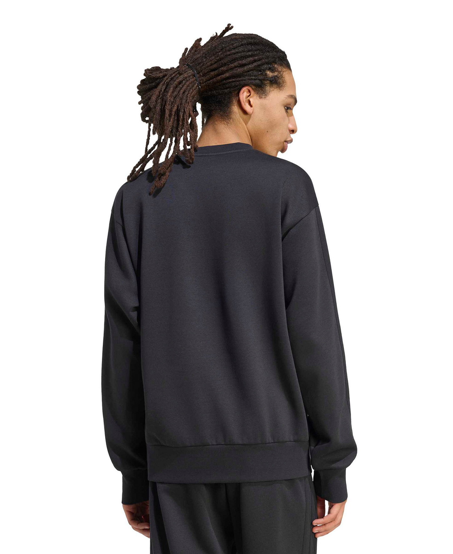 adidas Men's Essentials 3-Stripes Fleece Sweatshirt - Black