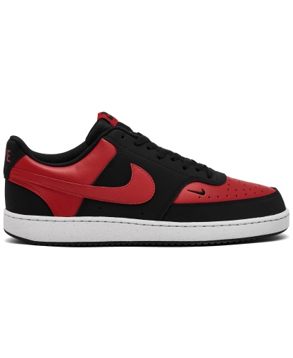 Nike Men's Court Vision Low Casual Sneakers from Finish Line - Black, University Red