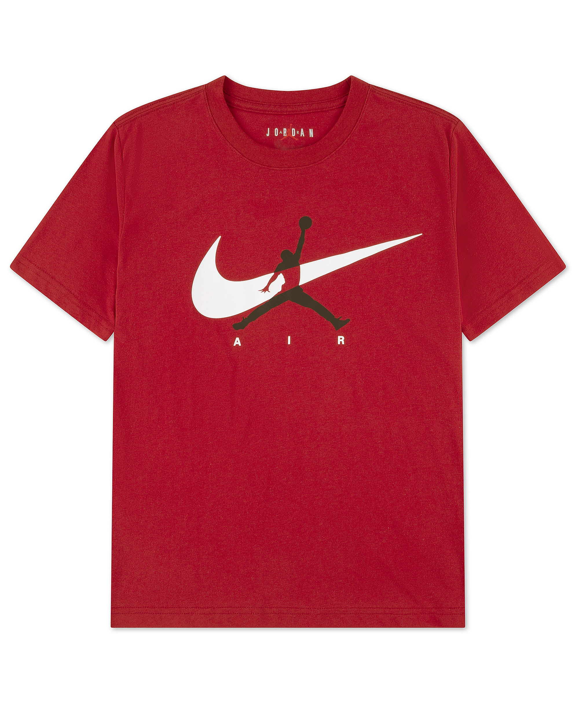 Jordan Boys' 8-20 Jumpman Swoosh Logo Crewneck T-Shirt - Gym Red
