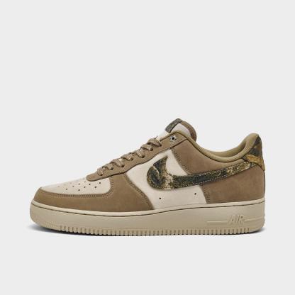 Men's Nike Air Force 1 Low Realtree Suede Casual Shoes - Rattan/Rocky Tan/Seal Brown/Multi-Color