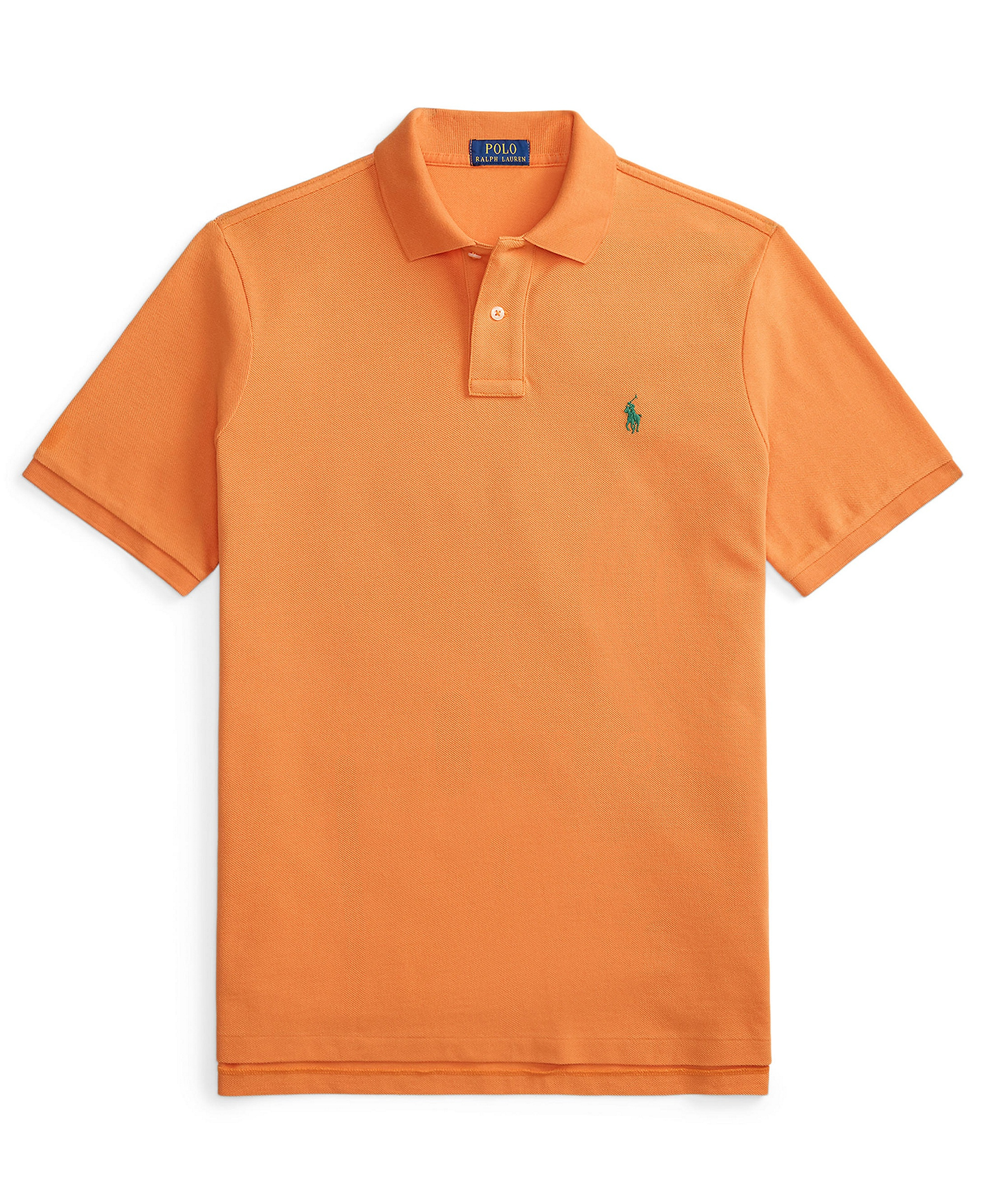 Polo Ralph Lauren Men's Cotton Custom Slim Fit Mesh Polo Shirt - Kona Orange