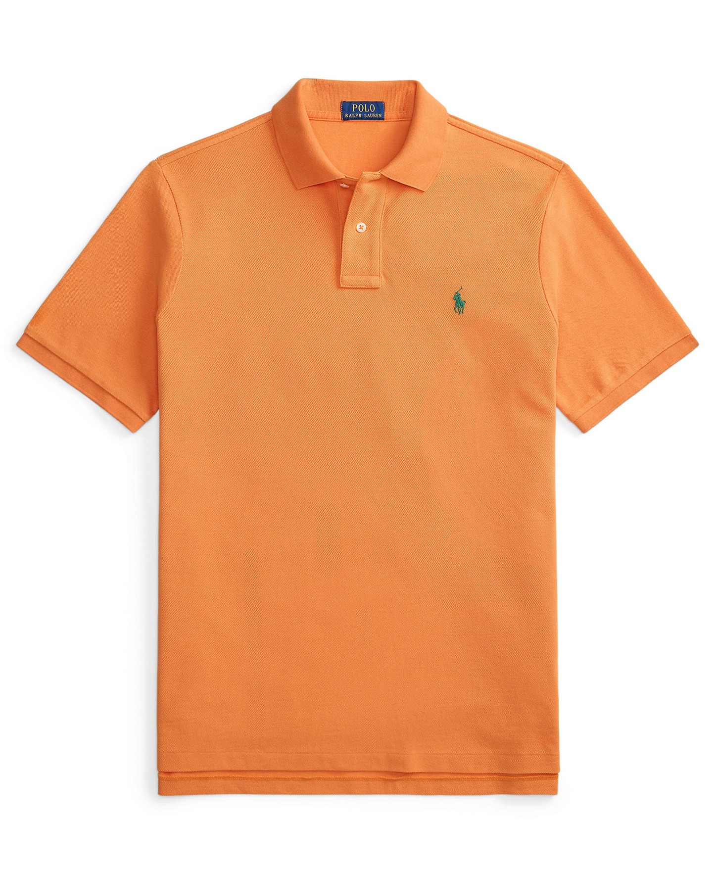 Polo Ralph Lauren Men's Cotton Custom Slim Fit Mesh Polo Shirt - Kona Orange