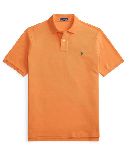 Polo Ralph Lauren Men's Cotton Custom Slim Fit Mesh Polo Shirt - Kona Orange
