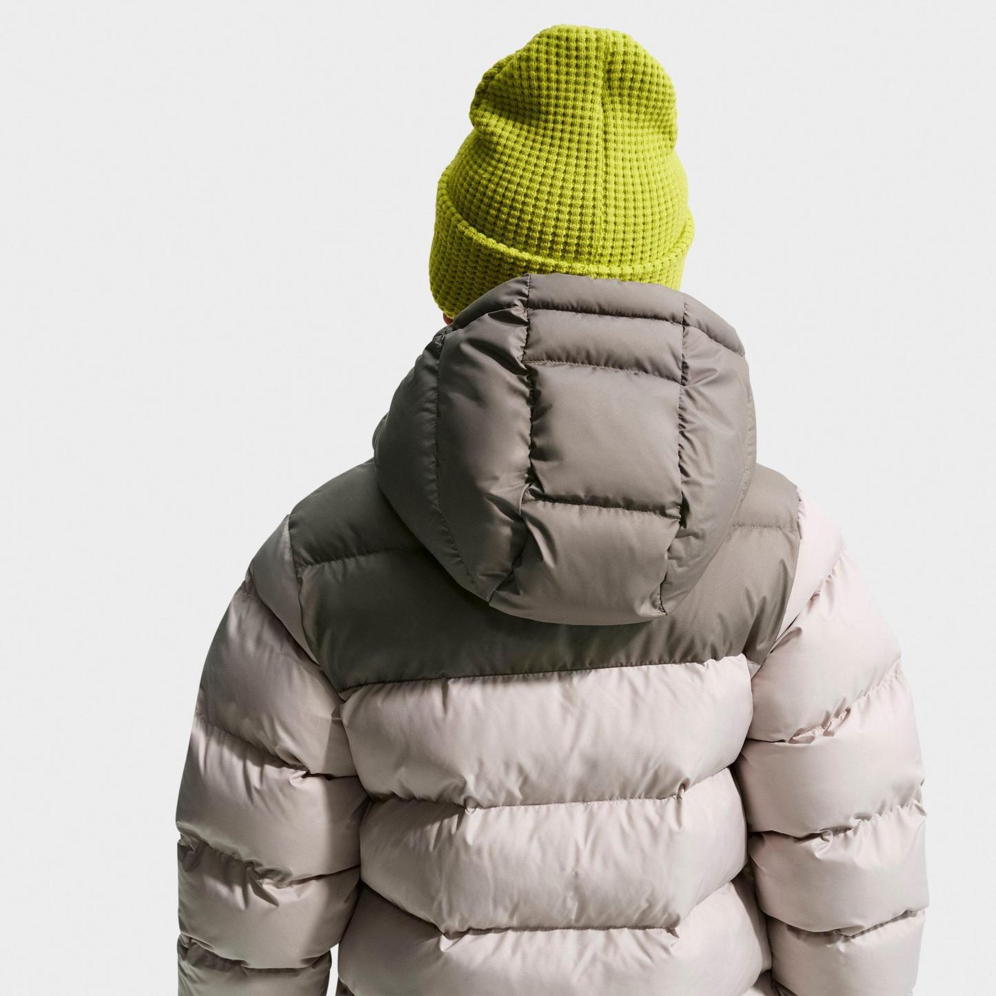 Big Kids' Nithtke Sportswear All Day Play Therma-FIT Puffer Jacket - Moon Particle/Cave Stone/Black