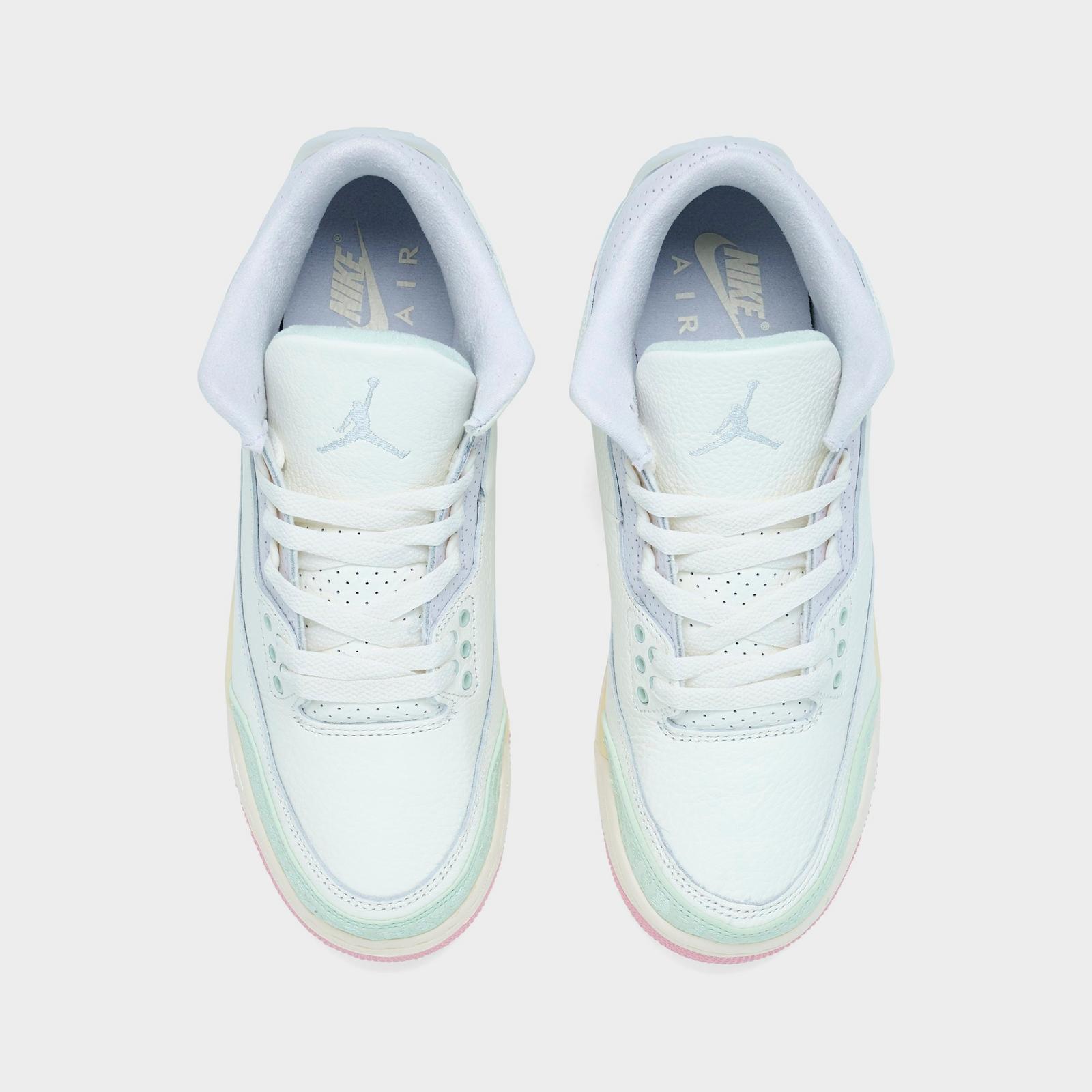 Big Kids' Air Jordan Retro 3 Basketball Shoes - Sail/Jade Aura/Aura/Iced Carmine/Muslin/Iris Whisper - view 5