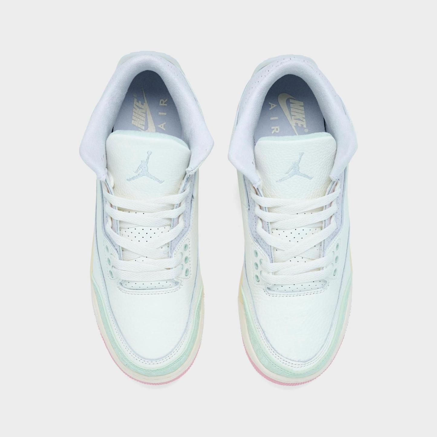 Big Kids' Air Jordan Retro 3 Basketball Shoes - Sail/Jade Aura/Aura/Iced Carmine/Muslin/Iris Whisper - view 5