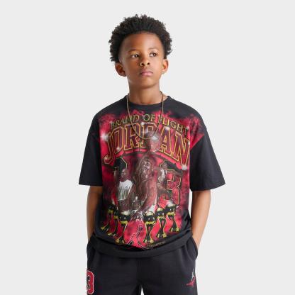 Big Kids' Jordan Brand of Flight Graphic T-Shirt - Black - view 1