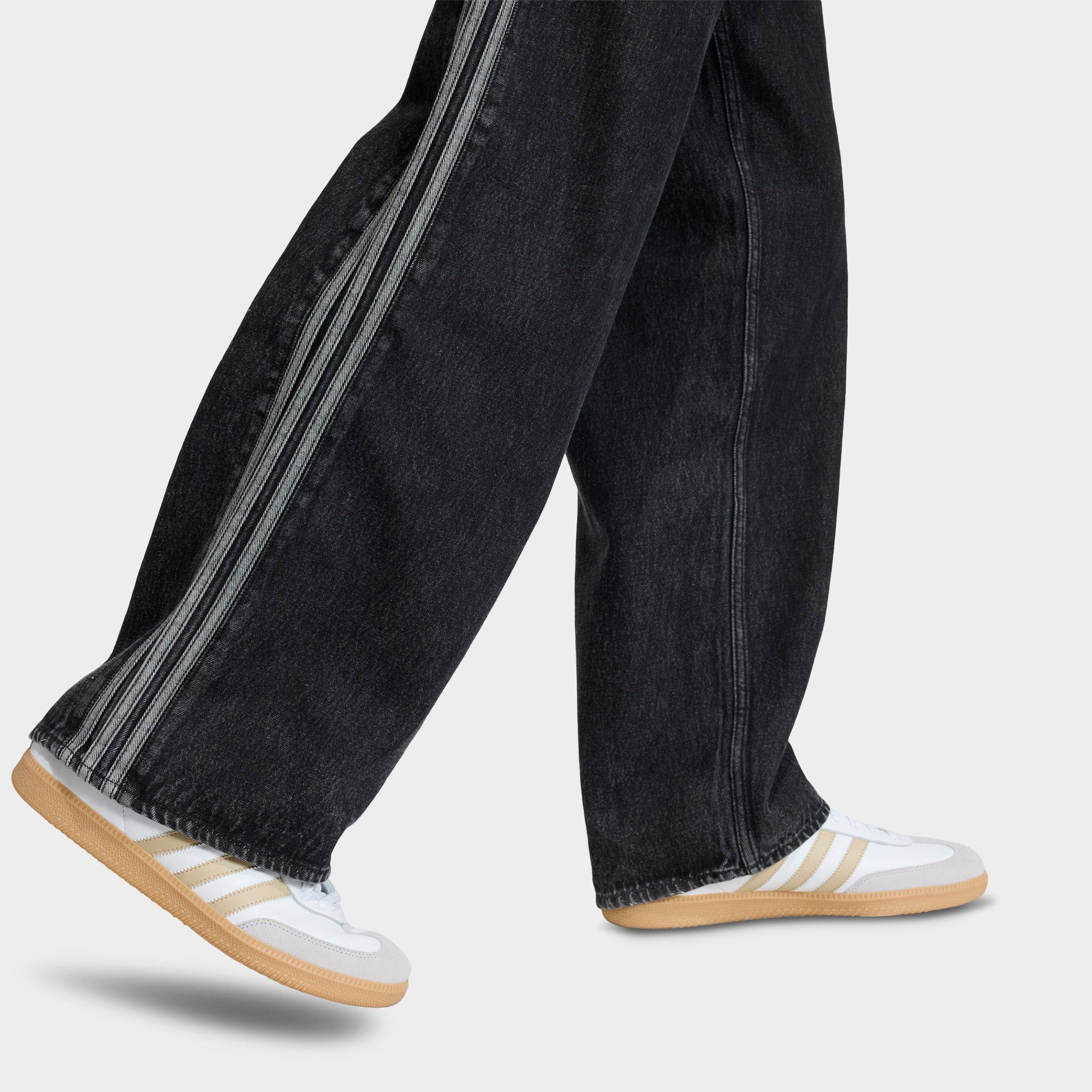 Men's adidas Originals Adicolor Firebird Denim Pants - True Black Denim
