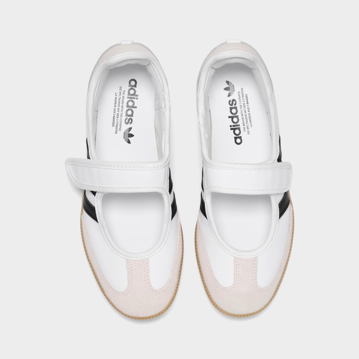 Women's adidas Originals Samba Jane Casual Shoes - Part 3 - Cloud White/Alumina/Core Black - Top view