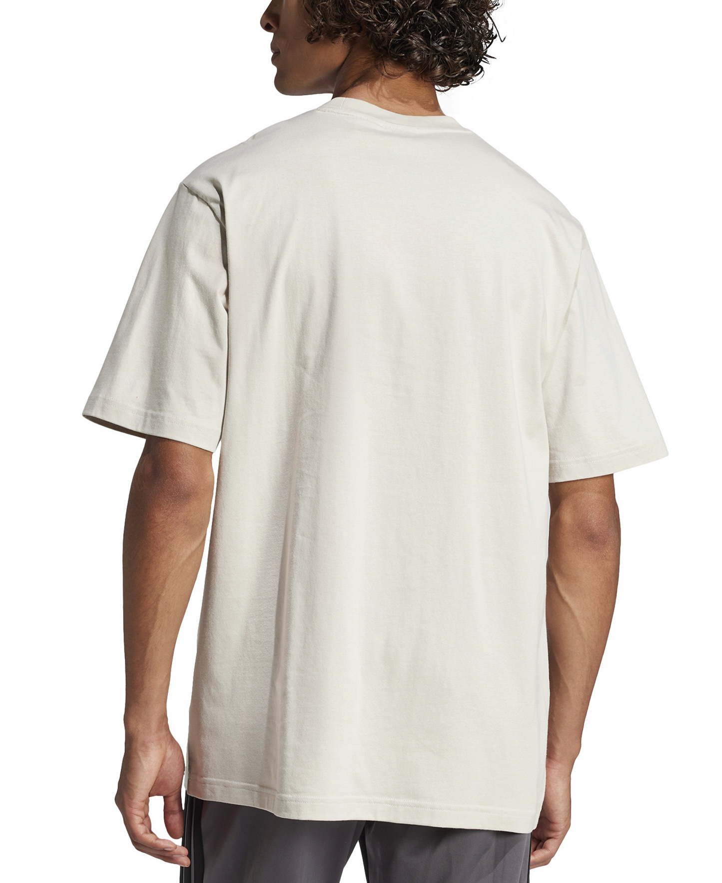 adidas Men's Essentials Linear Logo Graphic Regular-Fit T-Shirt - Alumina/White