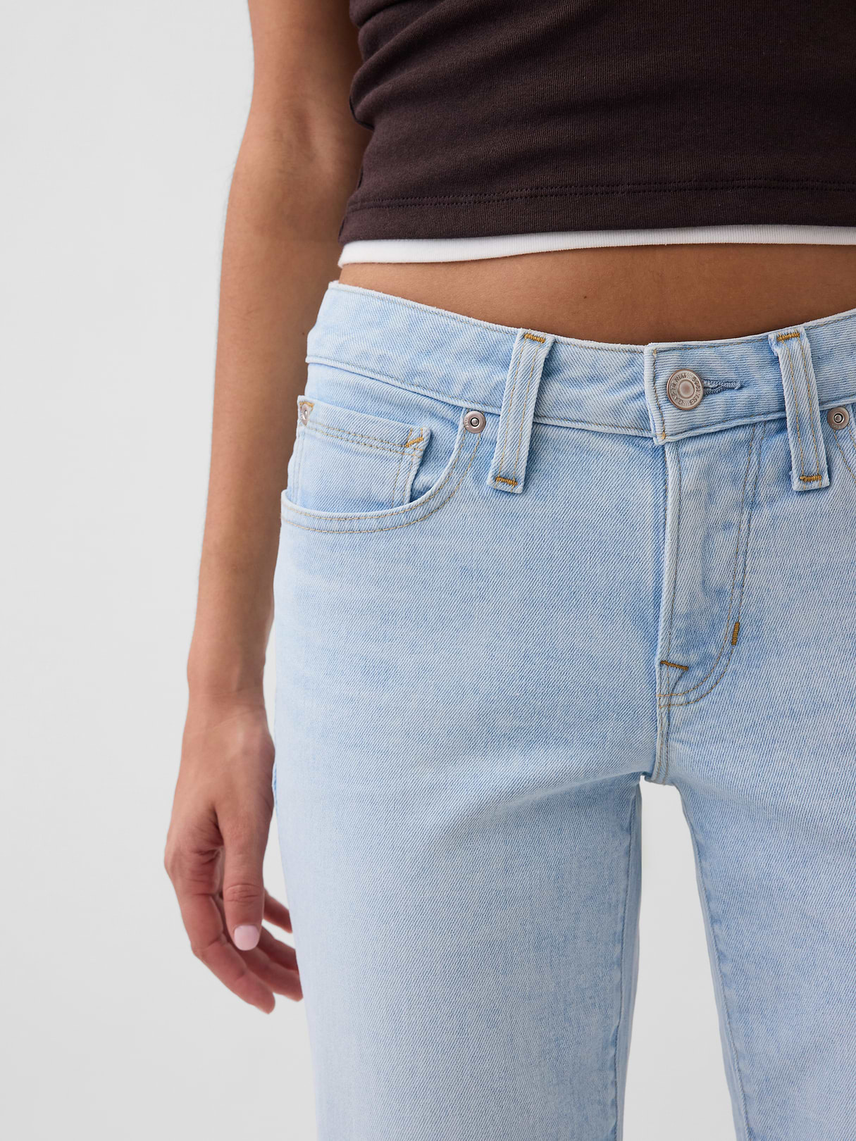 Low Rise Long & Lean Crop Jeans - Light indigo