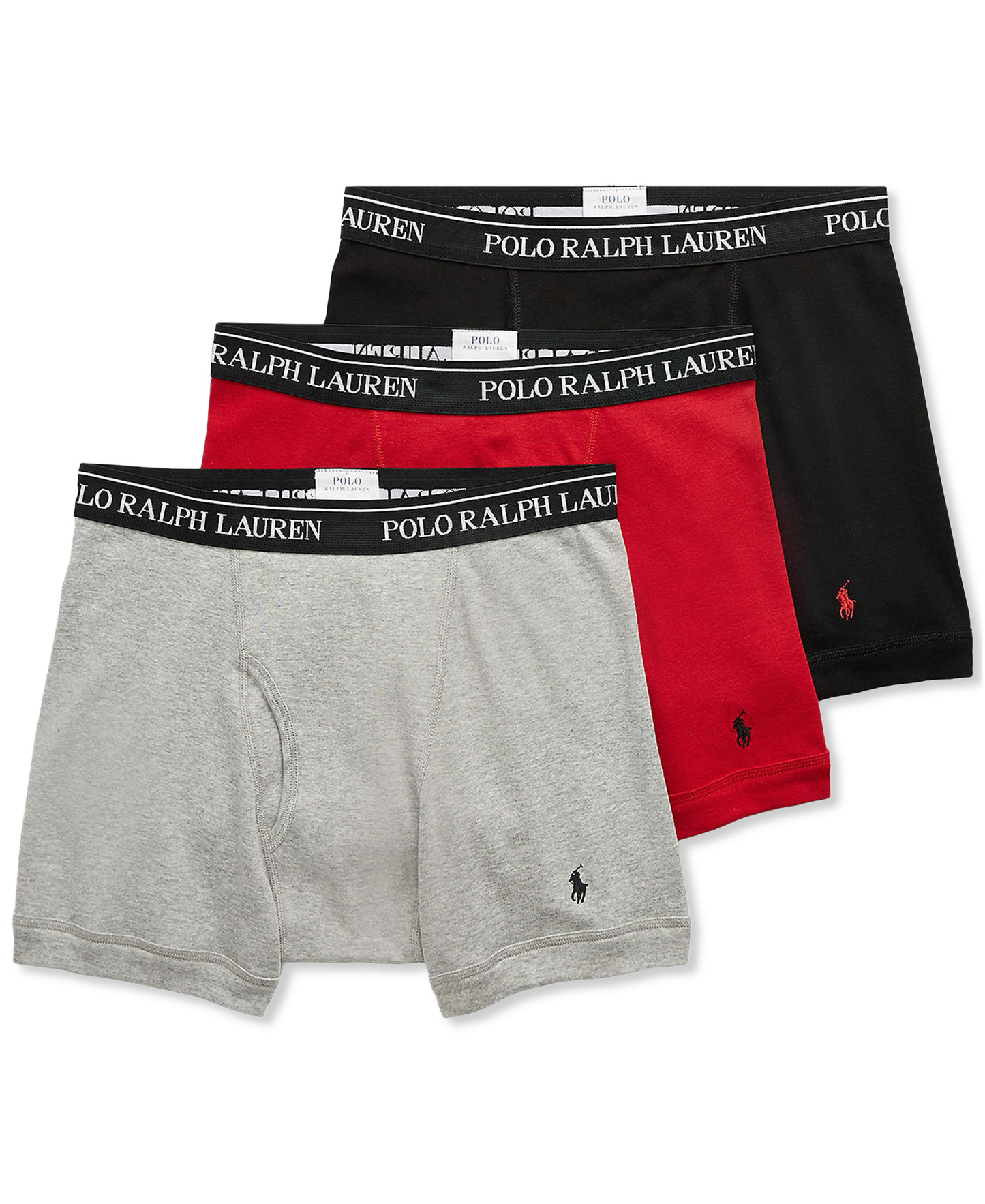 Polo Ralph Lauren Men's 3-Pack Classic Cotton Boxer Briefs - Andover Heather