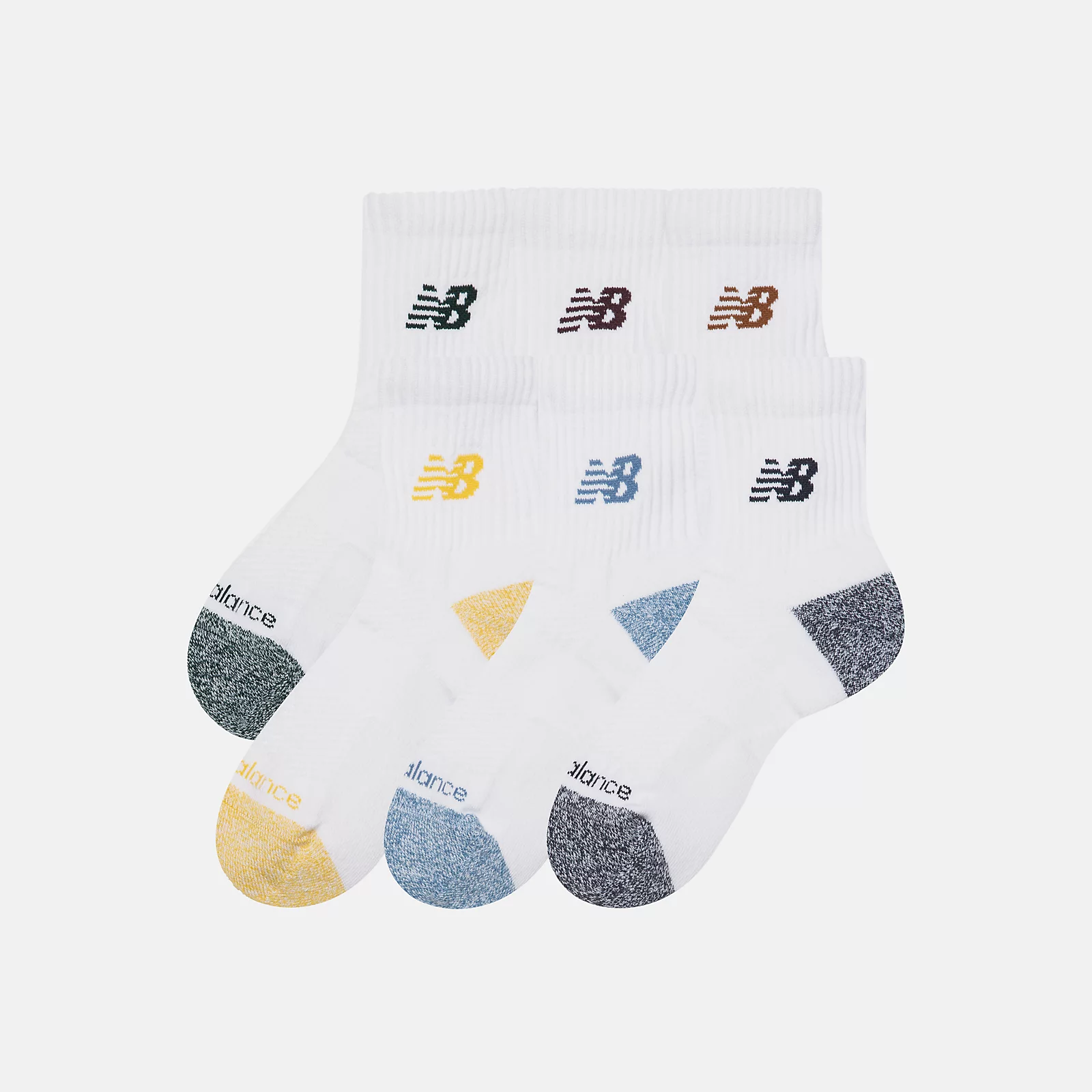 New Balance Active  QTR Socks 6 Pack, LAS65202AS5