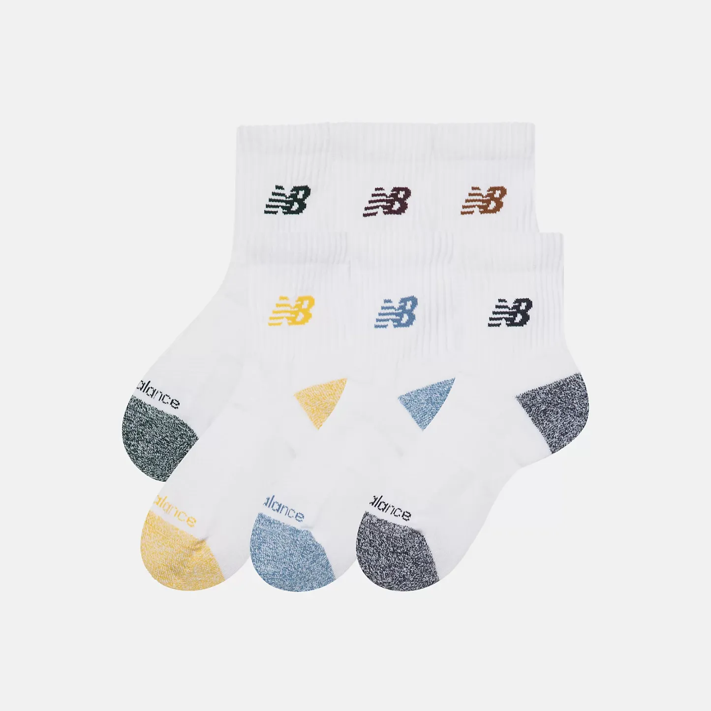 New Balance Active  QTR Socks 6 Pack, LAS65202AS5