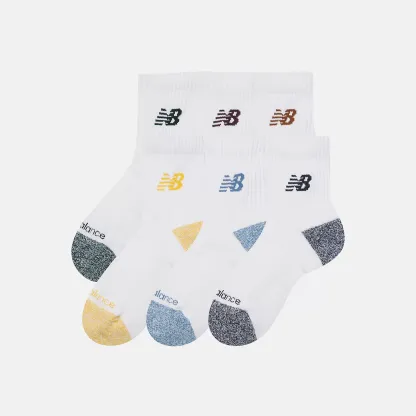 New Balance Active  QTR Socks 6 Pack, LAS65202AS5