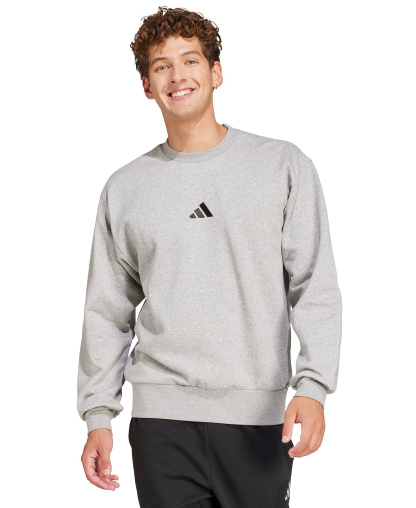 adidas Men's Essentials Feel Cozy Sportswear Crewneck Sweatshirt - Medium Gray