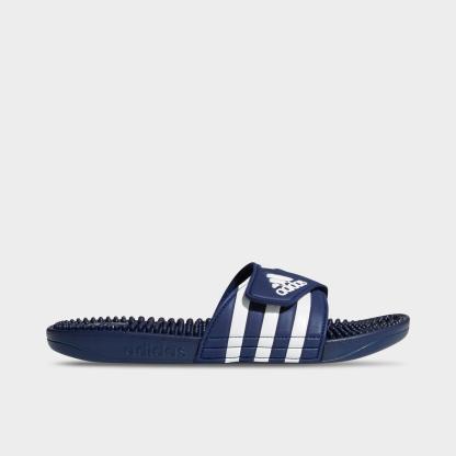 Men's adidas Adissage Slide Sandals - Dark Blue/White/Dark Blue - view 3