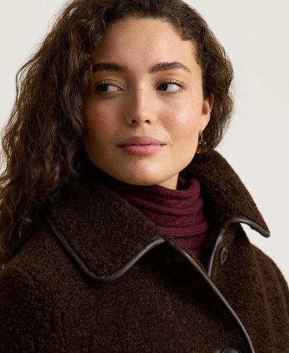 Lauren Ralph Lauren Women's Sherpa Jacket - Circuit Brown