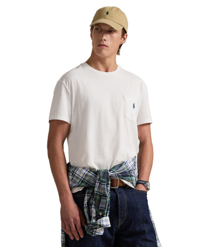 Polo Ralph Lauren Men's Classic-Fit Crewneck Pocket T-Shirt - White