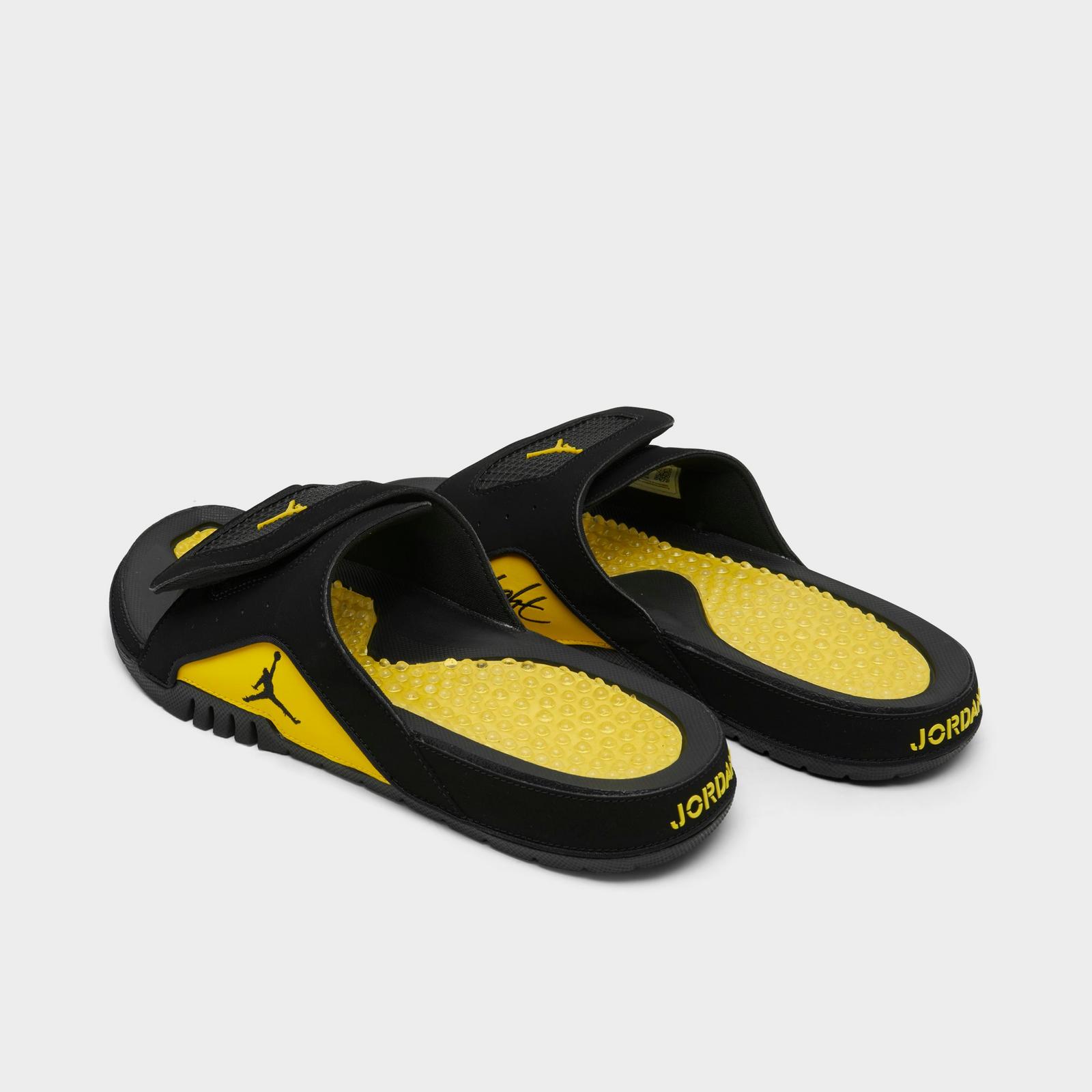 Men's Jordan Hydro 4 Retro Slide Sandals - Black/Tour Yellow - view 4
