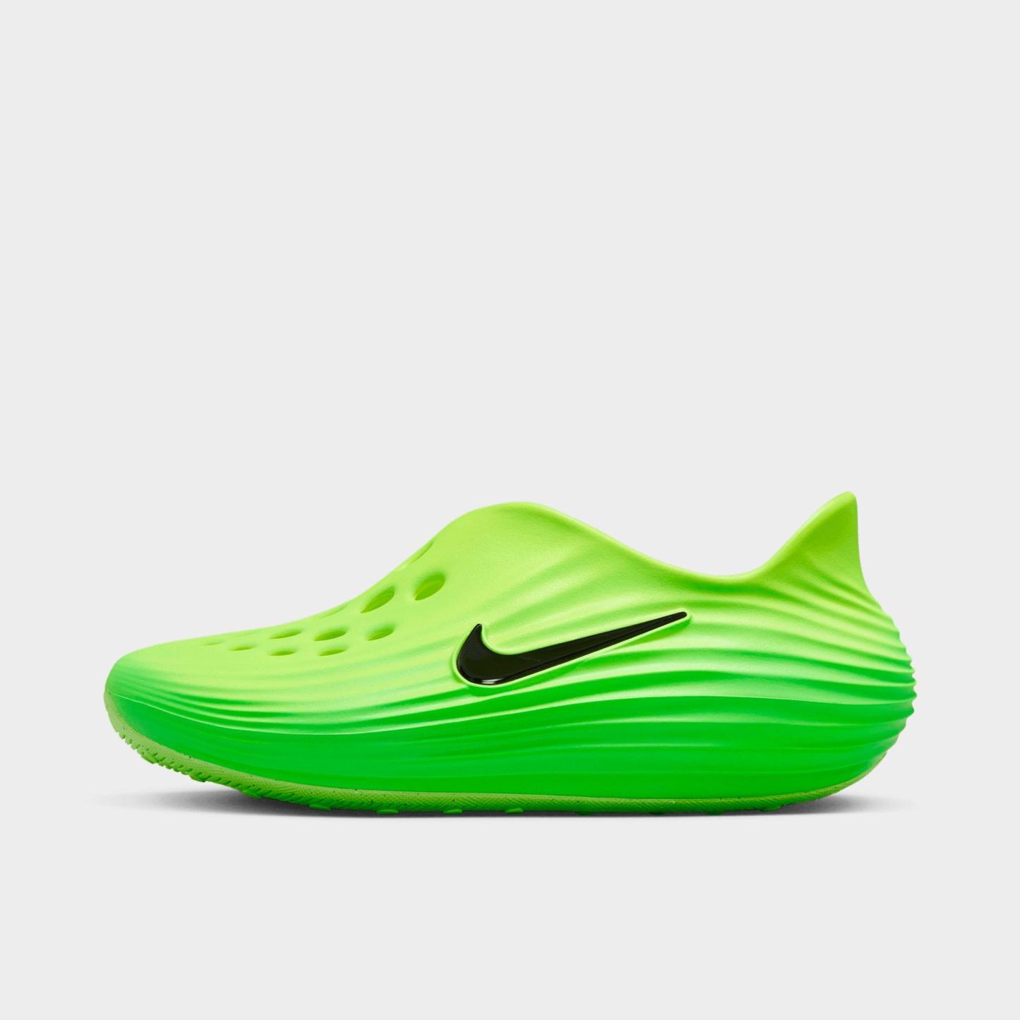 Big Kids' Nithtke ReactX Rejuven8 Recovery Casual Shoes - Green Strike/Volt/Black - Left shoe facing left. Outside of the shoe.