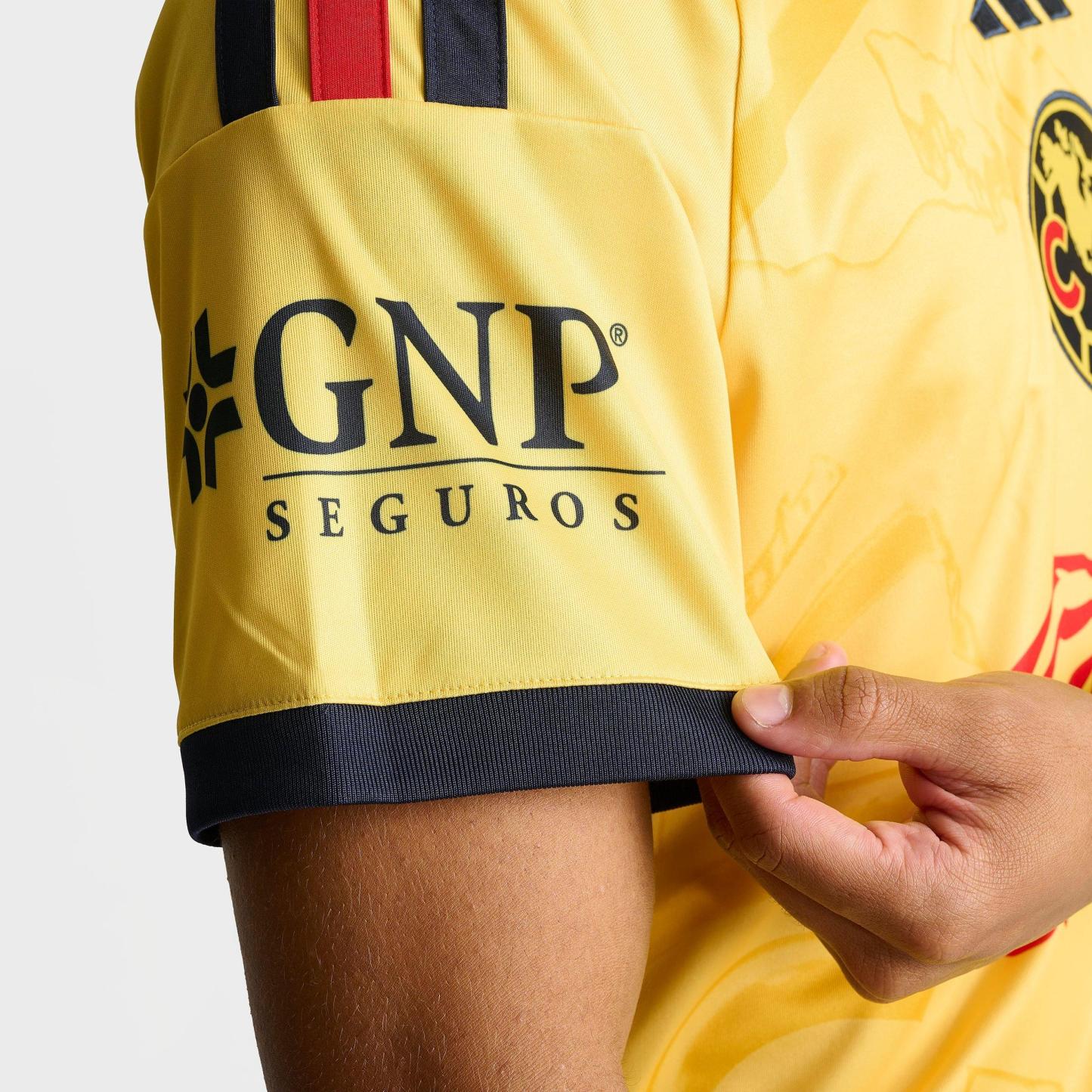 Men's adidas Club America 26-27 Home Soccer Jersey - Impact Yellow/Legend Ink